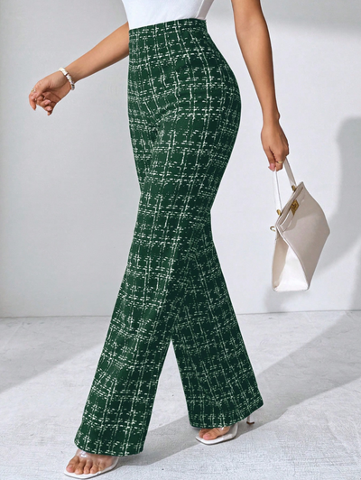 Olivia Tweed Plaid Flare Pants