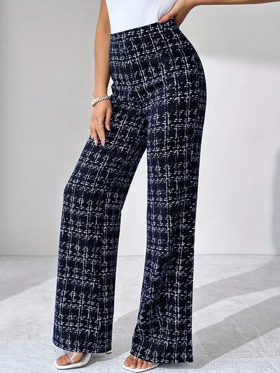 Olivia Tweed Plaid Flare Pants