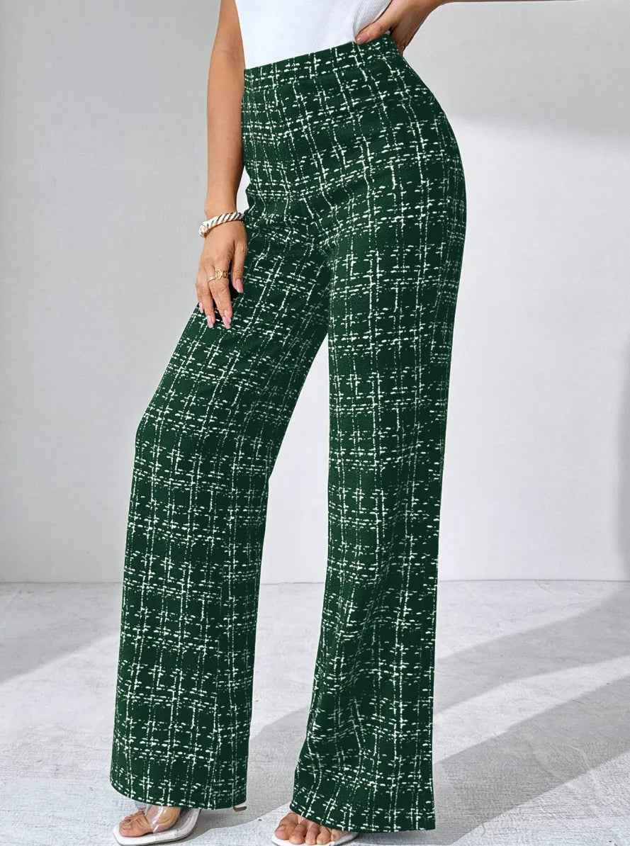 Olivia Tweed Plaid Flare Pants