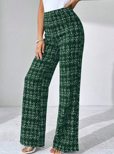 Olivia Tweed Plaid Flare Pants
