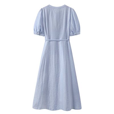 Helena™ Blue Tencel Midi Dress