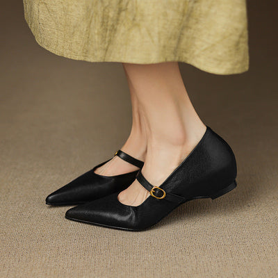 Elaine Genuine Leather High Heels