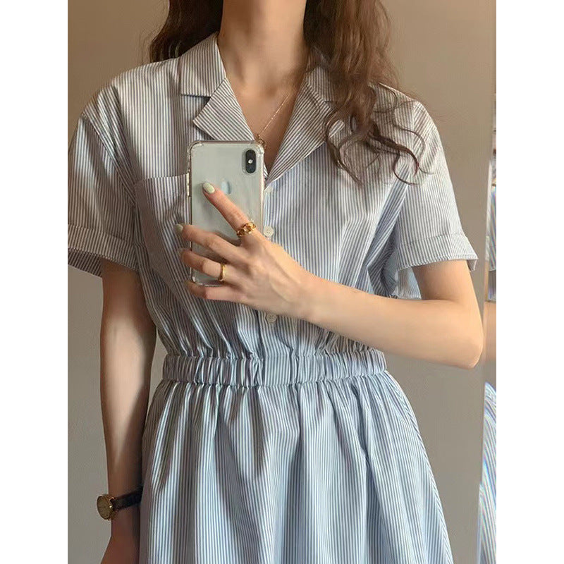 Oriana™ Pleated Waist Shirt Dress