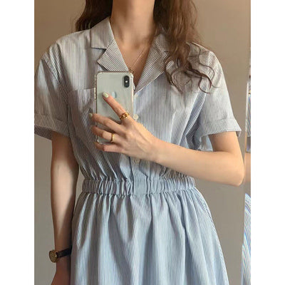 Oriana™ Pleated Waist Shirt Dress