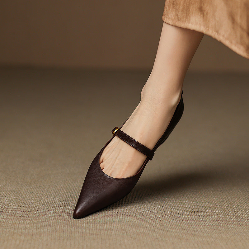 Elaine Genuine Leather High Heels