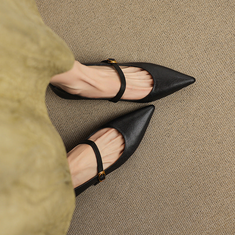 Elaine Genuine Leather High Heels