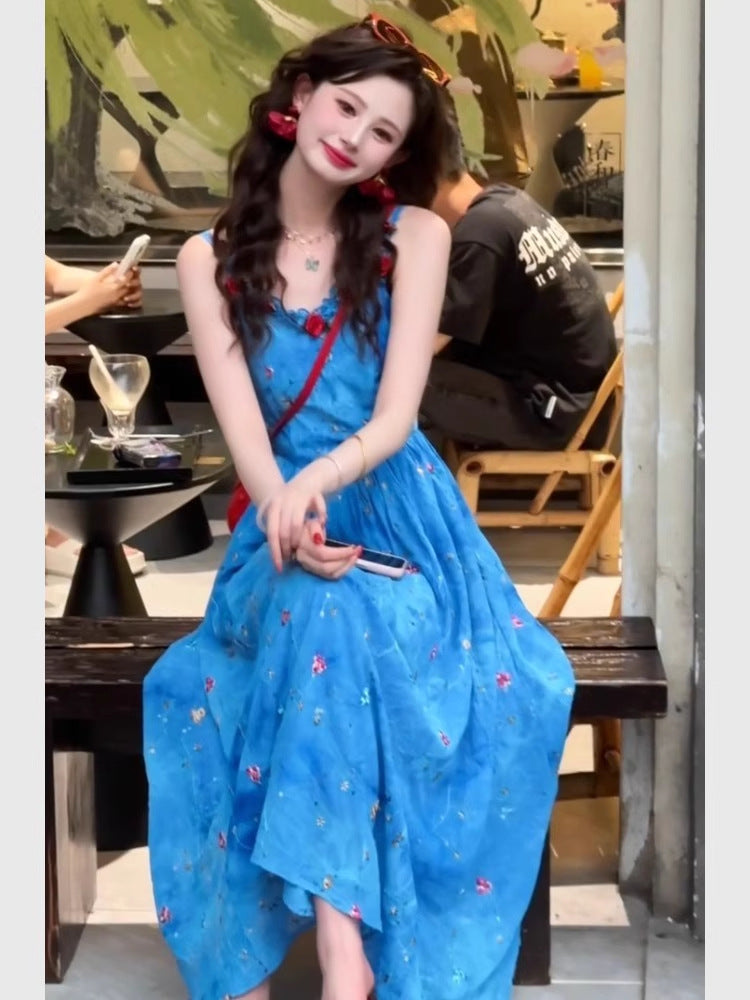 Aurelia™ Blue Floral Maxi Dress