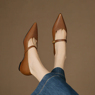 Elaine Genuine Leather High Heels