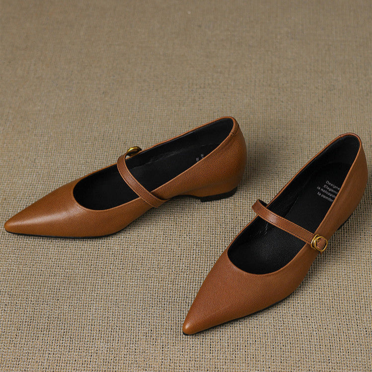 Elaine Genuine Leather High Heels