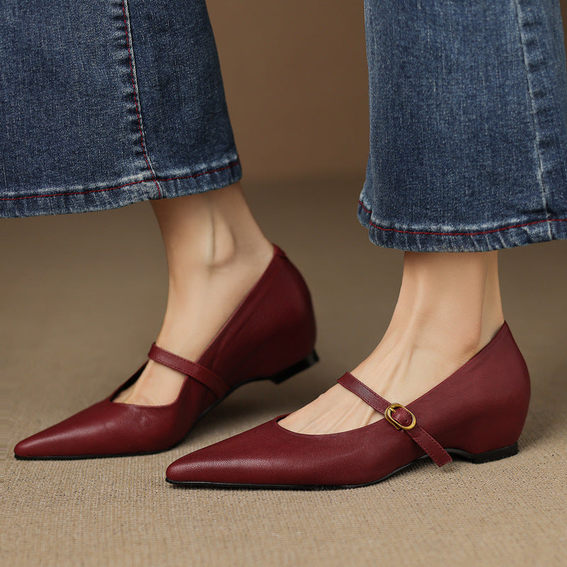 Elaine Genuine Leather High Heels
