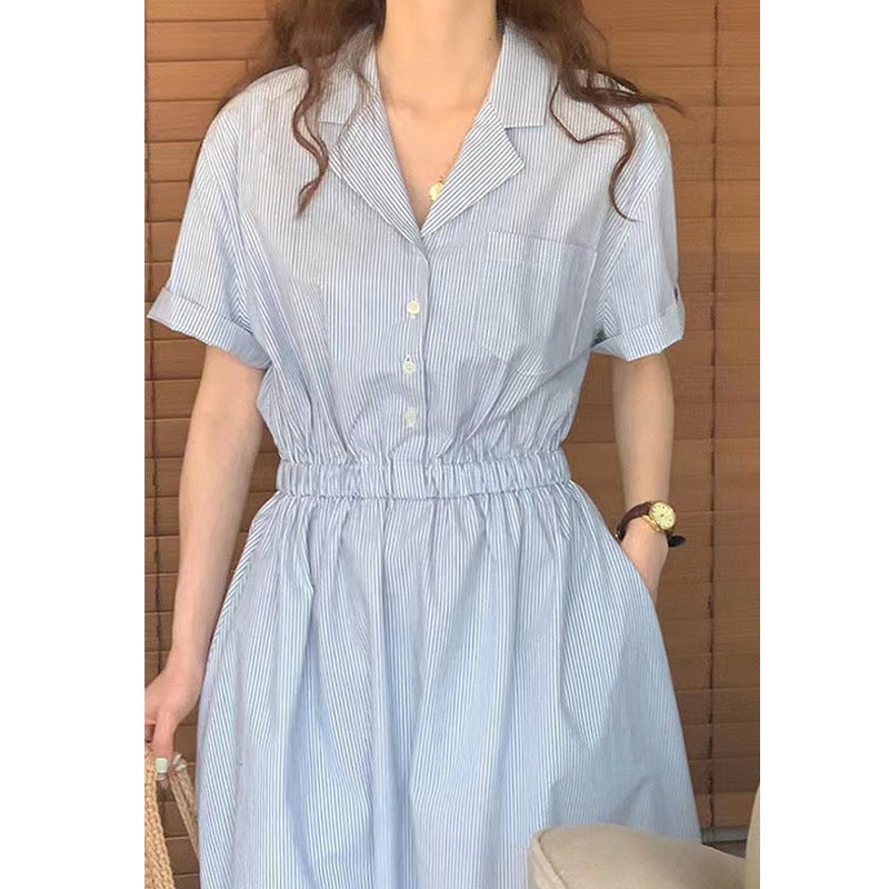 Oriana™ Pleated Waist Shirt Dress