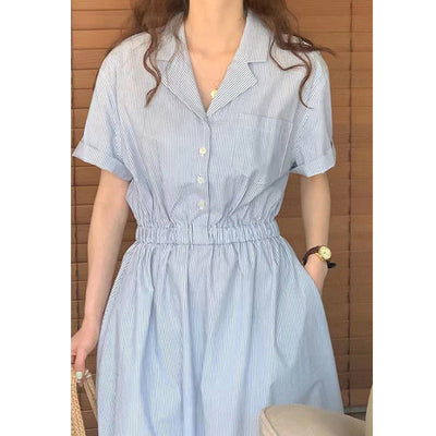 Oriana™ Pleated Waist Shirt Dress