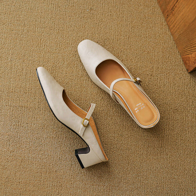 Vian Genuine Leather Mules