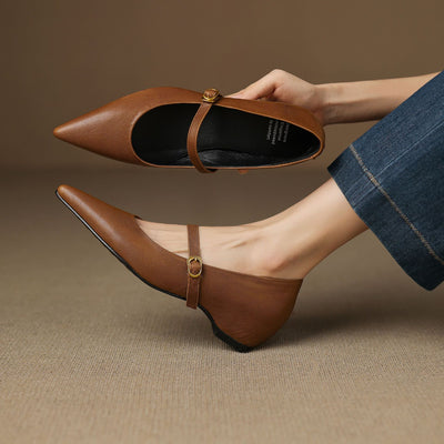 Elaine Genuine Leather High Heels