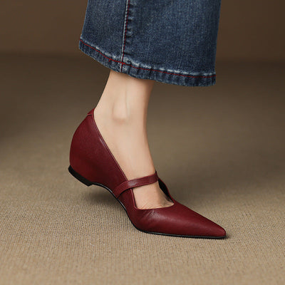 Elaine Genuine Leather High Heels