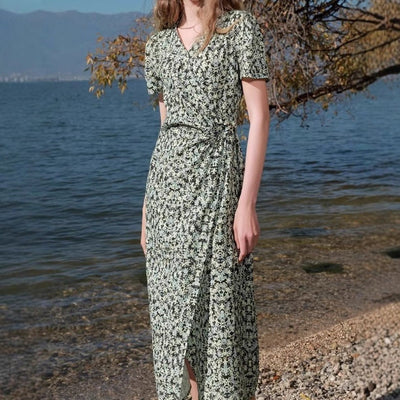 Thessaly™ Green Floral Midi Dress