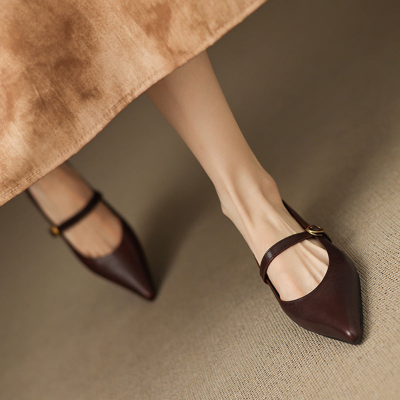 Elaine Genuine Leather High Heels