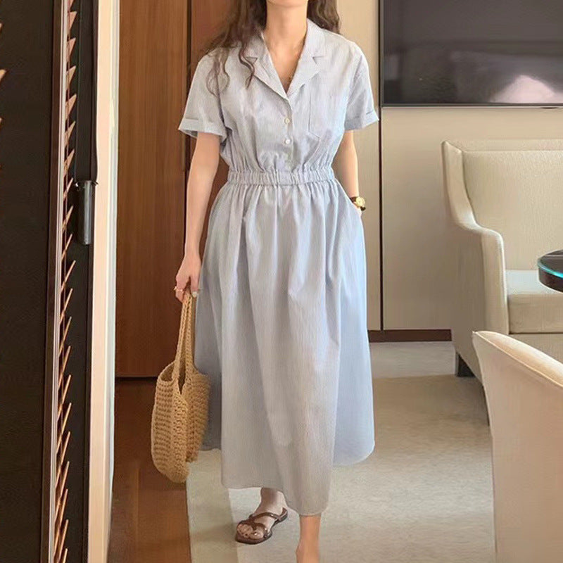 Oriana™ Pleated Waist Shirt Dress
