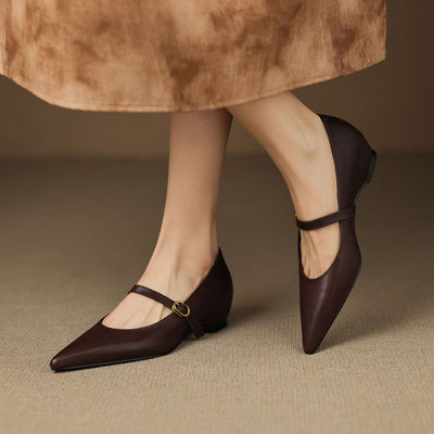 Elaine Genuine Leather High Heels