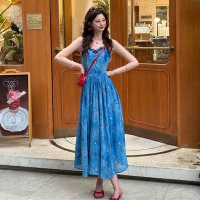 Aurelia™ Blue Floral Maxi Dress