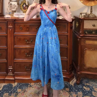 Aurelia™ Blue Floral Maxi Dress