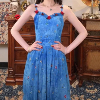 Aurelia™ Blue Floral Maxi Dress