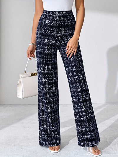 Olivia Tweed Plaid Flare Pants
