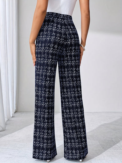 Olivia Tweed Plaid Flare Pants
